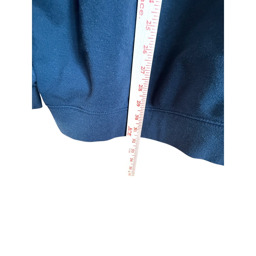 Carhartt Hoodie XL Loose Fit Navy‎ Blue Spell Out Logo Sleeve Sweatshirt - Picture 9 of 11
